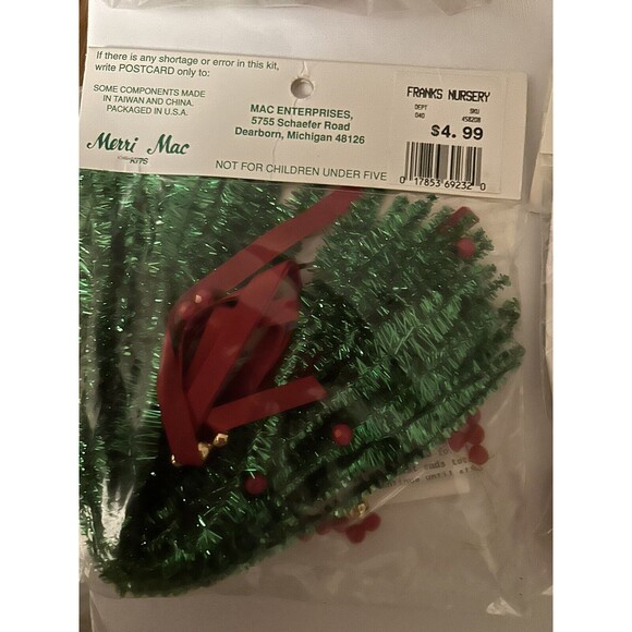 Merri Mac Decorate Your Own Christmas Kits Vintage Lot of 8 NEW SEALED - Picture 12 of 16